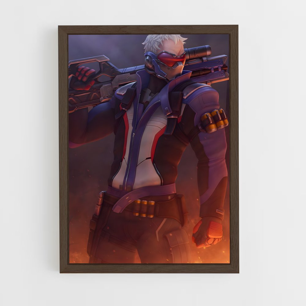 Poster Soldier in Action – affiche Overwatch (vue 5)